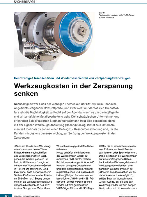 Werkzeugkosten in der Zerspanung senken – DREHTEIL + DREHMASCHINE