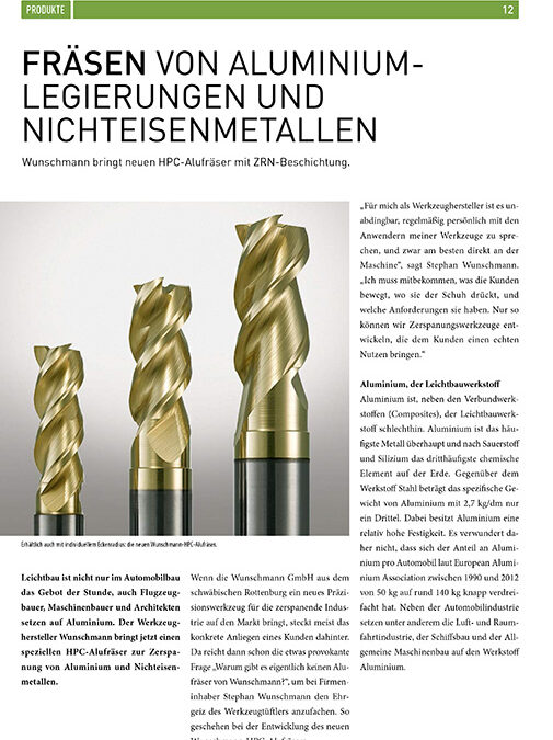 Fräsen von Aluminium­-Legierungen und Nichteisenmetallen – FORUM FDPW